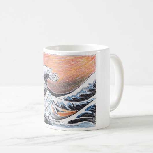Japaner-Wellen-Tasse Kaffeetasse (VorderseiteRechts)