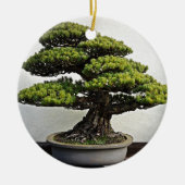 Japaner-White Pine-Bonsais Keramikornament (Vorne)