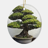 Japaner-White Pine-Bonsais Keramikornament (Links)