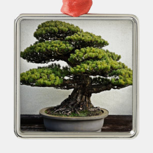 Japaner-White Pine-Bonsais Ornament Aus Metall