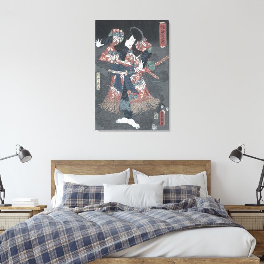 Japaner Woodblock Druck von Ichikawa Danjuro Leinwanddruck (Insitu (Schlafzimmer))