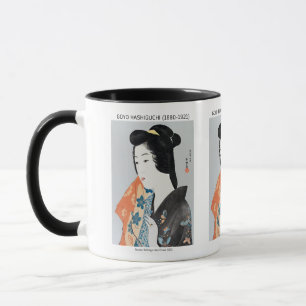 Japanerin, die ihr Handtuch hält - Goyō Hashiguchi Tasse