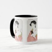 Japanerin, die Pulver aufbringt - Goyō Hashiguchi Tasse (Vorderseite Links)