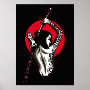 Japanerin Kriegerin Poster