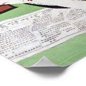 Japanerin mit Katze, Tsukioka Yoshitoshi Poster (Ecke)