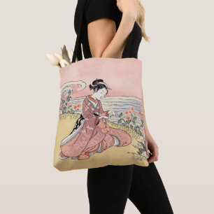 Japanerin Picking Chrysanthemum Tasche