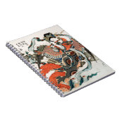 Japanerin Playing Flute Notizblock (Rechte Seite)