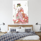 Japanerin, Vintage Malerei, Holzschnitt Leinwanddruck (Insitu (Schlafzimmer))