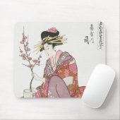 Japanerin, Vintage Malerei, Holzschnitt Mousepad (Mit Mouse)