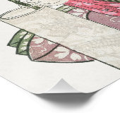 Japanerin, Vintage Malerei, Holzschnitt Poster (Ecke)