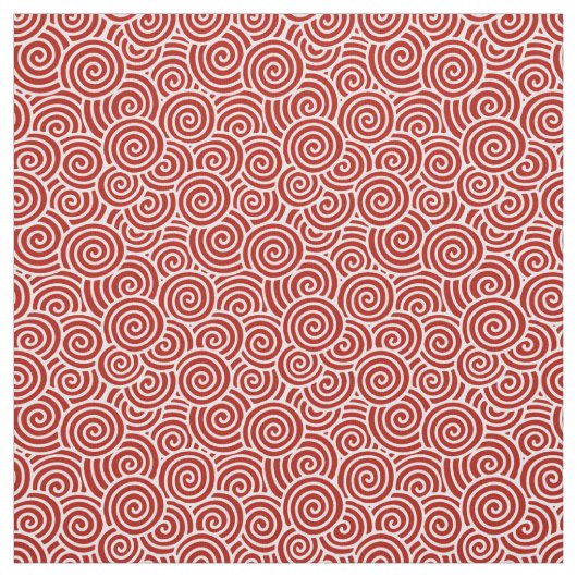 Japanerstrudelmuster - tiefrot und weiß stoff (Muster)