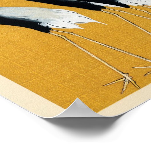 Japanes Cranes Poster (Ecke)