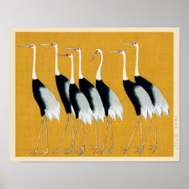 Japanes Cranes Poster