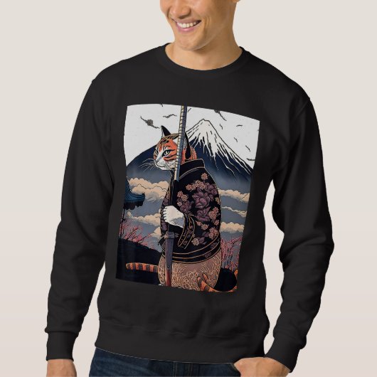 Japanese Aesthetic Sakura Cherry Blossoms samurai Sweatshirt (Vorderseite)