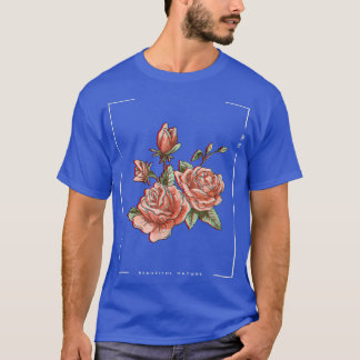 Japanese Aesthetic Vaporwave Nature Flower Glitch  T-Shirt