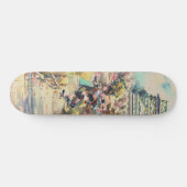 Japanese Anime Girl Japan Cherry Blossom Skateboard (Horizontal)