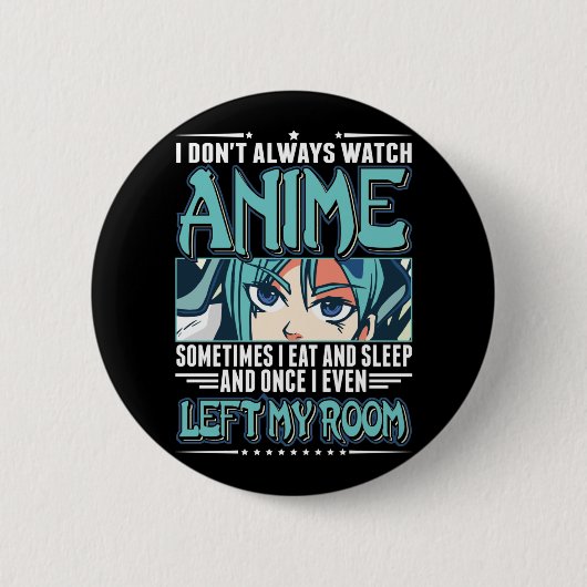 Japanese Anime Girl Otaku Teen Manga Fan Button (Vorderseite)