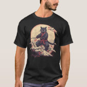 Japanese Art Cat Ninja Ukiyo-e Anime Samurai Cat S T-Shirt (Vorderseite)