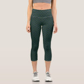 Japanese art deco style_ Deep Forest Capri Leggings (Vorderseite)