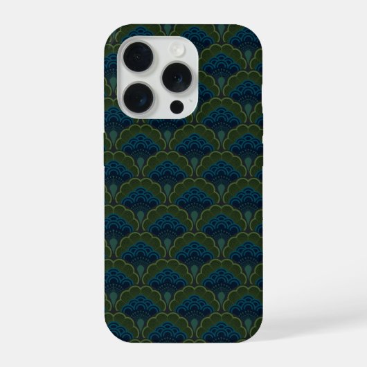 Japanese art deco style_Deep Forest iPhone Hülle (Rückseite)