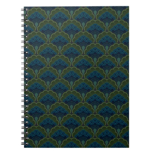 Japanese art deco style_Deep Forest Notizblock (Vorderseite)