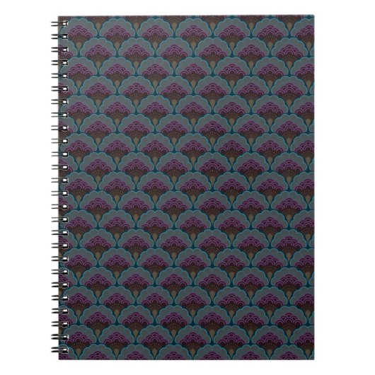 Japanese art deco style_Midnight Notizblock (Vorderseite)