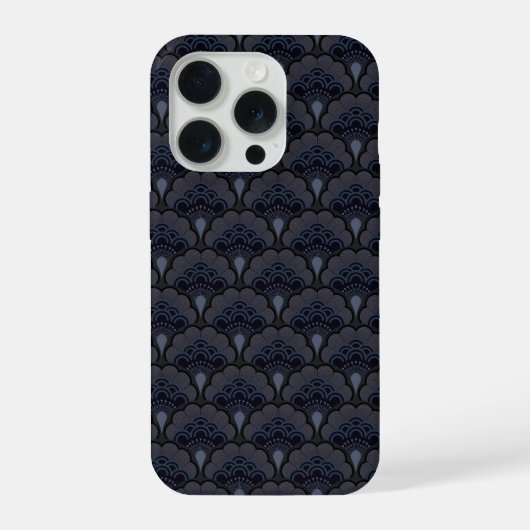 Japanese art deco style_Smoky Mist iPhone Hülle (Rückseite)