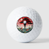 Japanese Art Golf Ball - Koi Fish and Mount Fuji (Vorderseite)
