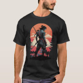 Japanese Art Ninja Anime Style Samurai T-Shirt (Vorderseite)