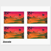 JAPANESE ART RECHTECKIGER AUFKLEBER (Blatt)