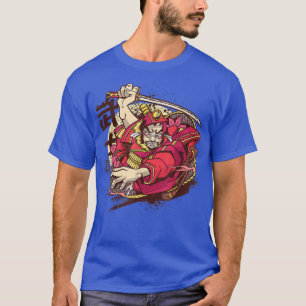 Japanese Art Samurai Vintage Fighter Retro Design T-Shirt