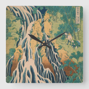 Japanese Art wall clock Quadratische Wanduhr