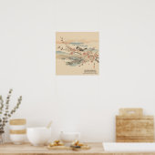 Japanese Art Wall Decor for Nurses – Cute Bird  Poster (Küche)