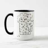 Japanese ASCII Art「beer」(black) Tasse (Links)