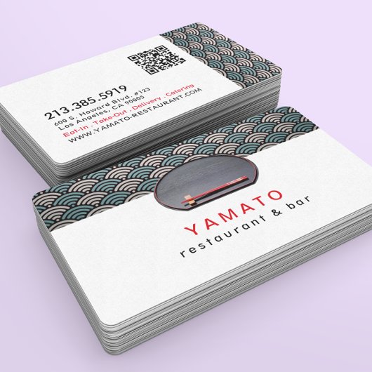 Japanese Asian Restaurant Chef Catering Visitenkarte