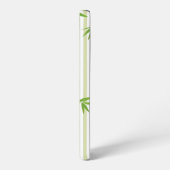 Japanese Bamboo and Floral Stripe Pattern Samsung Galaxy Hülle (Linke Seite)