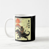 Japanese Black Cat On Trex Funny Ukiyo-e Boys Kids Kaffeetasse (Links)
