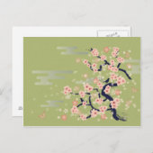 JAPANESE Blossom Postkarte (Vorne/Hinten)