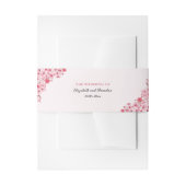 Japanese Blossom Wedding – Pink Floral Einladungsbanderole (Vorderseite Beispiel)