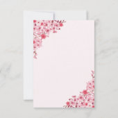 Japanese Blossom Wedding – Pink Floral RSVP (Rückseite)