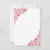 Japanese Blossom Wedding – Pink Floral RSVP (Rückseite)