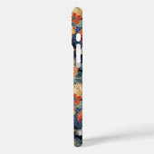 Japanese Blue Floral Pattern Monogrammed Case-Mate iPhone Hülle (Rückseite / Links)