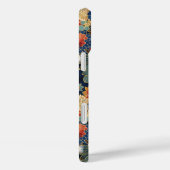 Japanese Blue Floral Pattern Monogrammed Case-Mate iPhone Hülle (Rückseite / Rechts)