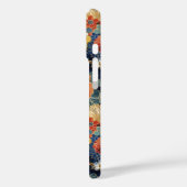 Japanese Blue Floral Pattern Monogrammed Case-Mate iPhone Hülle (Rückseite / Links)