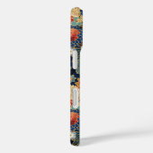 Japanese Blue Floral Pattern Monogrammed Case-Mate iPhone Hülle (Rückseite / Rechts)