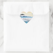 JAPANESE BOATS HERZSTICKER Herz-Aufkleber (Tasche)