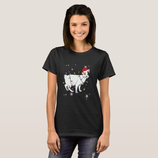 Japanese Bobtail Cat Christmas Lights Christmas Ca T-Shirt (Vorne ganz)