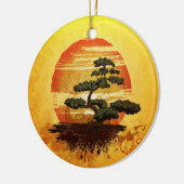 Japanese Bonsai Tree Keramikornament (Links)