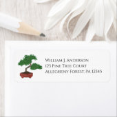 Japanese Bonsai Tree Return Address Label (Insitu)