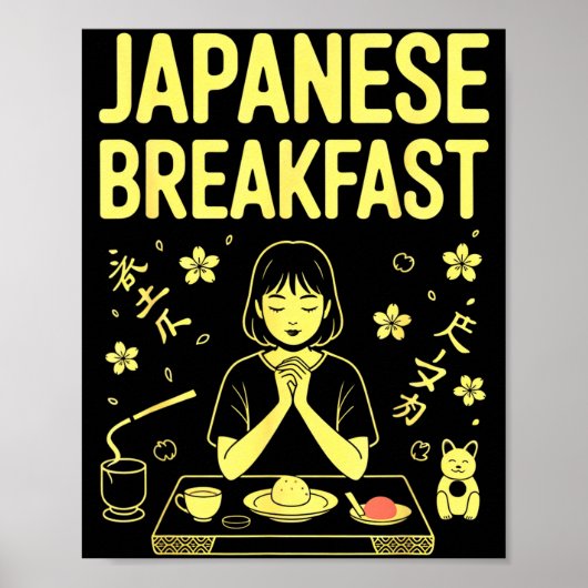 Japanese Breakfast Zen Morning Miso Rice Tea Graph Poster (Vorne)
